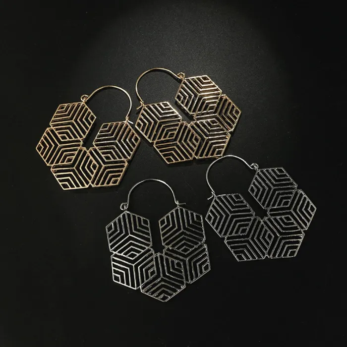 ClaudiaG Hex Gold Earrings Earrings