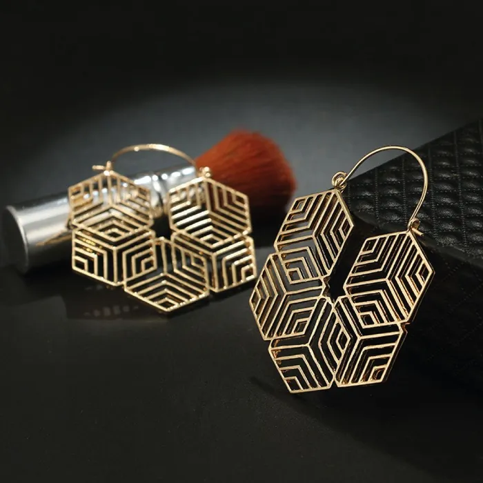 ClaudiaG Hex Gold Earrings Earrings