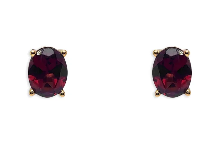 Earrings Albert Hern Earrings 18kt Gold Oval Garnet 394cts Studs