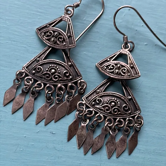 Earrings Dangle Drop Earrings Sterling Silver Vintage Vintage Paris Jewelry Earrings Dangle Drop Earrings Sterling Silver Vintage Vintage Paris Jewelry