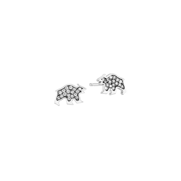 Earrings Nighthorse Bear Earrings Diamonds