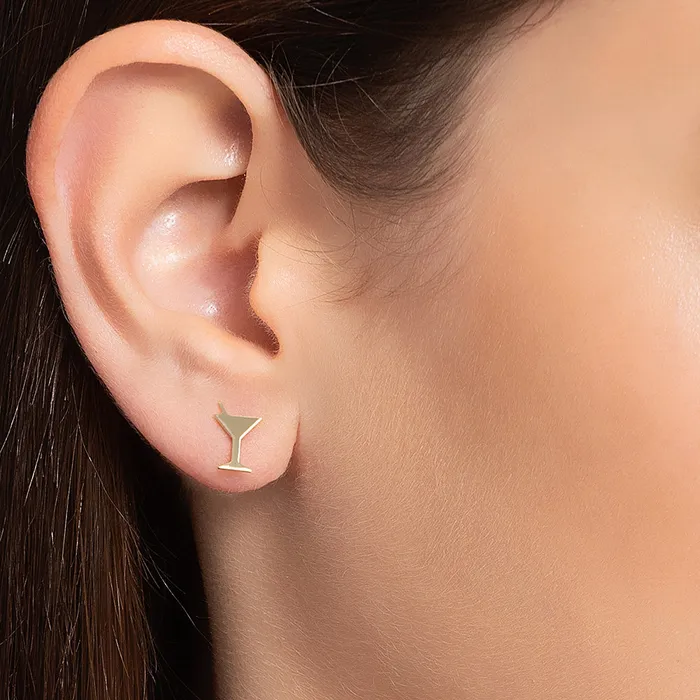 Earrings PISCINE MARTINI EARRING IN 18K YELLOW GOLD Jack Vartanian