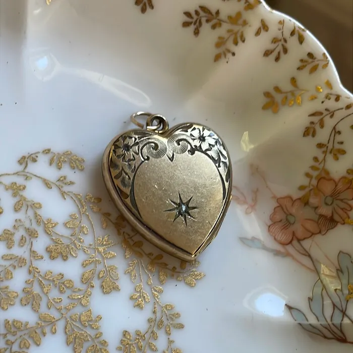 Earrings Vintage Paris Jewelry Heart Locket Star Design Gold Filled Vintage Earrings Vintage Paris Jewelry Heart Locket Star Design Gold Filled Vintage