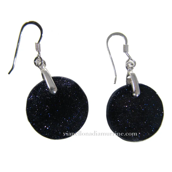 Earrings VN Murrine Murano glass round earrings Avventurina