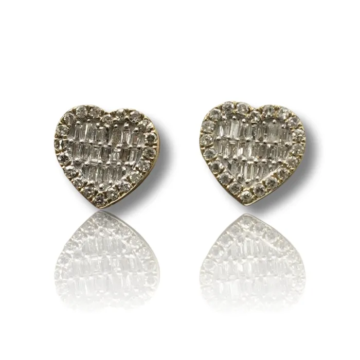 imakegrillzcom Heart Diamond Earring Earrings