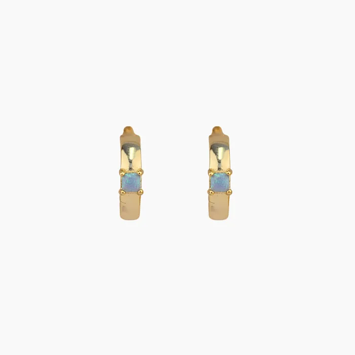 Laulani Opal Hoop Earrings misha hawaii Earrings