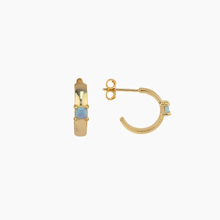 Laulani Opal Hoop Earrings misha hawaii Earrings