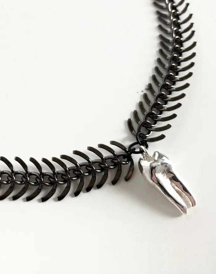 lordviolet Rings FREAK Silver Tooth Choker