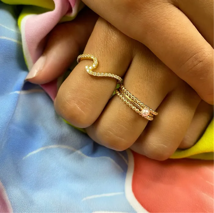misha hawaii Beaded Ring Rings