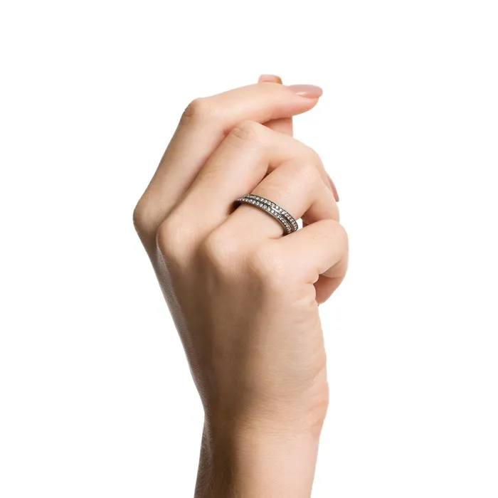Rings DECO RING IN BLACK RHODIUM PLATED 18K WHITE GOLD WITH DIAMOND Jack Vartanian