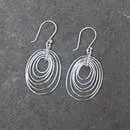 Sterling Silver Oval Spinning Earrings Krystynas Silver Earrings