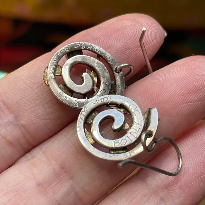 Vintage Paris Jewelry Sun Moon Thunderbolt Earrings Amethyst and Iolite Sterling Silver Vintage Earrings Vintage Paris Jewelry Sun Moon Thunderbolt Earrings Amethyst and Iolite Sterling Silver Vintage Earrings