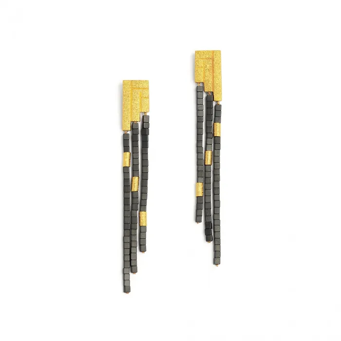 Yanitri Hematite Earrings Bernd Wolf Earrings