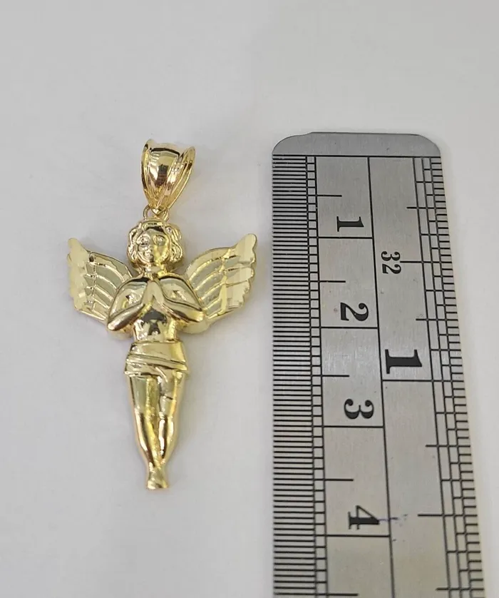 10K Real Praying Hands Charm Pendant Yellow Gold 15 Genuine Gold and Diamond Charm Necklaces