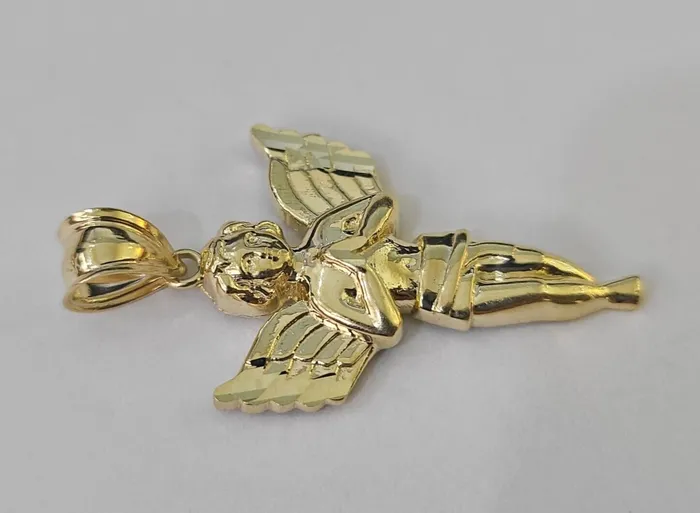 10K Real Praying Hands Charm Pendant Yellow Gold 15 Genuine Gold and Diamond Charm Necklaces