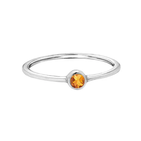 10kt White Gold Bezel Set Citrine Ring Independent Jewellers Rings