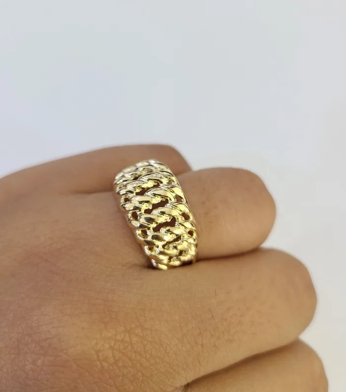 14K Gold Princesa Ring Bracelet 75 7mm Real Yellow SET Flat Byzantine 14Kt Gold and Diamond Bracelets