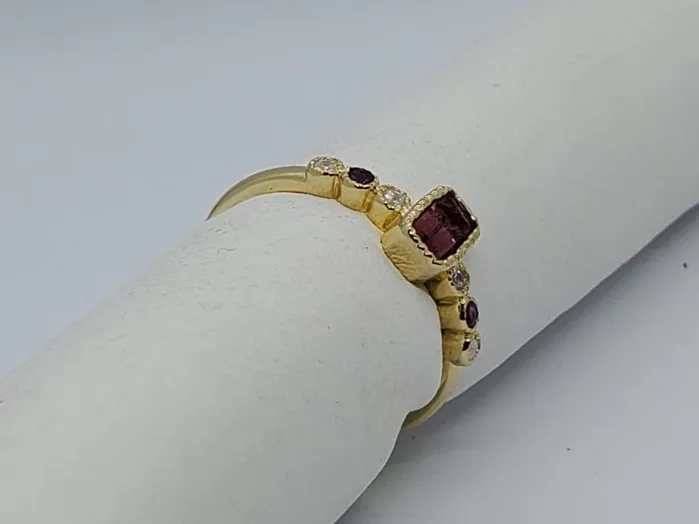 14K Tourmaline Stone Diamond Gold Ring JCM DESIGN JEWELRY Rings