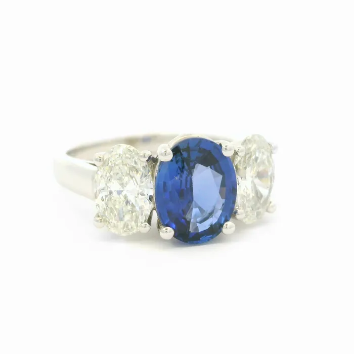 18kt White Gold 202ct Sapphire and Diamond Ring Independent Jewellers Rings