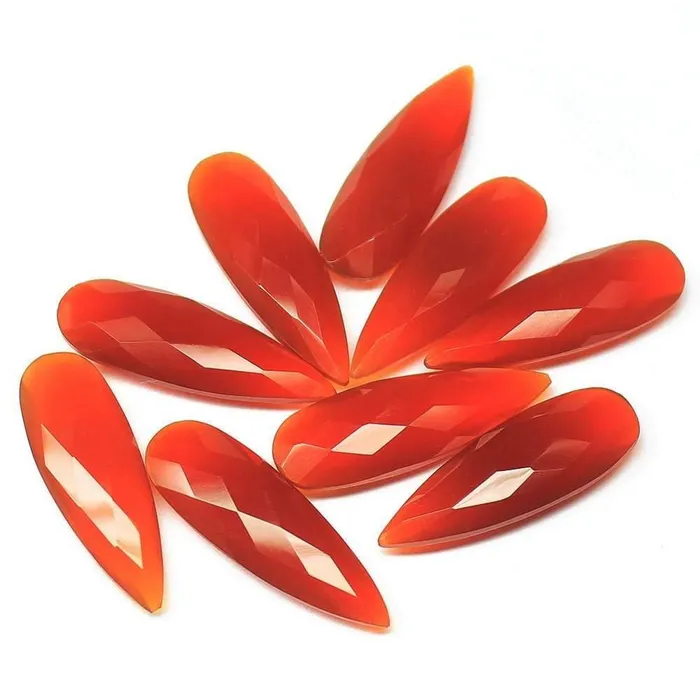 30x10mm 2pc Natural Red Carnelian Onyx Faceted Pear Drop Beads Beads Supplies USA Earrings 30x10mm 2pc Natural Red Carnelian Onyx Faceted Pear Drop Beads Beads Supplies USA Earrings