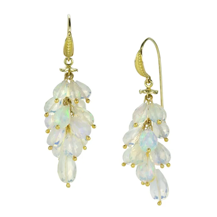 Barbara Heinrich Earrings Faceted Ethiopian Opal Briolette Earrings