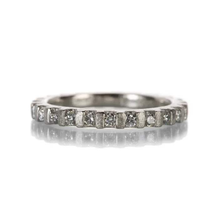 Barbara Heinrich Rings Platinum Gear Band with Diamonds