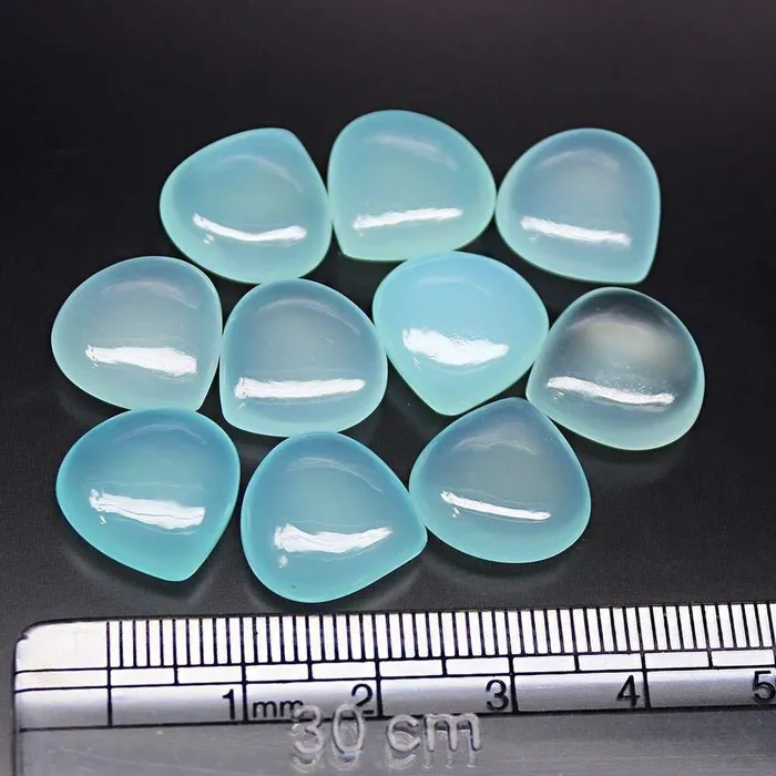 Beads Supplies USA Earrings Natural Aqua Chalcedony Smooth Heart Drop Beads 14mm 2pc Beads Supplies USA Earrings Natural Aqua Chalcedony Smooth Heart Drop Beads 14mm 2pc