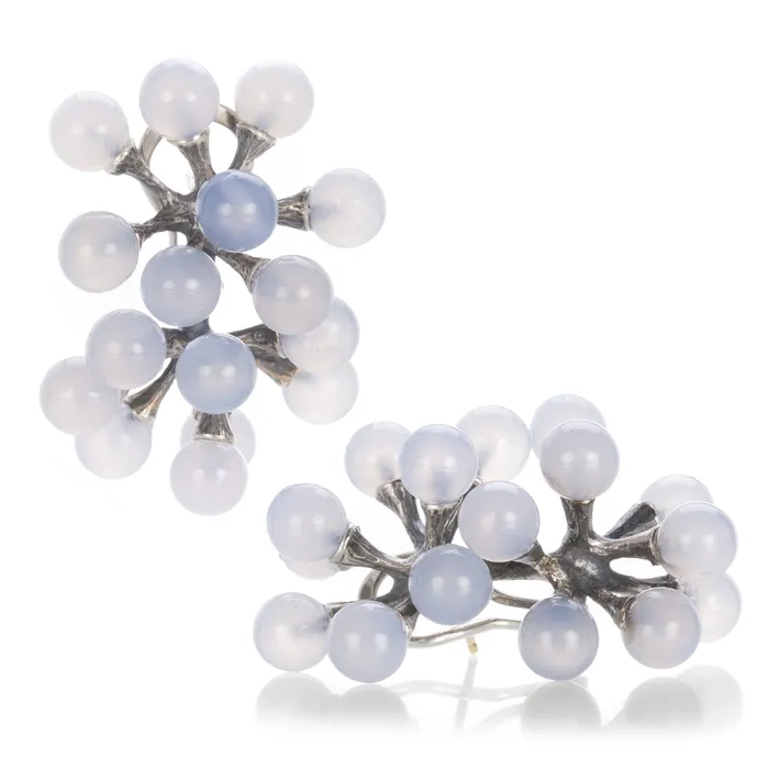 Double Chalcedony Jacks Earrings John Iversen Earrings