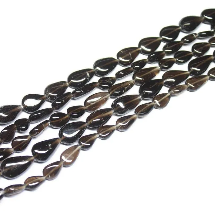 Earrings Beads Supplies USA Natural Smoky Quartz Smooth Pear Drop Beads 9mm 12mm 13inches Earrings Beads Supplies USA Natural Smoky Quartz Smooth Pear Drop Beads 9mm 12mm 13inches