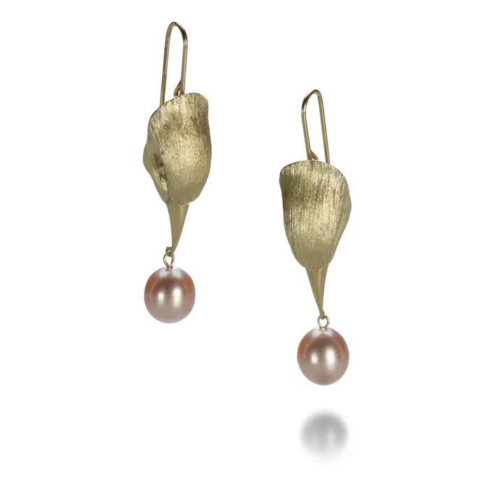 Earrings Bird Head with Pearl Earrings Gabriella Kiss