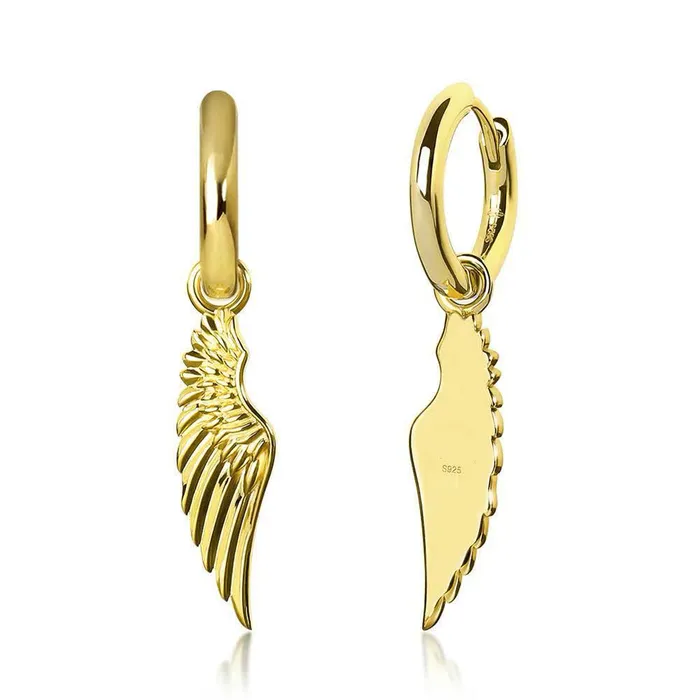 Earrings Bling Proud The Hope 925 Sterling Silver Hoop Dangle Angel Wing Earrings Earrings Bling Proud The Hope 925 Sterling Silver Hoop Dangle Angel Wing Earrings