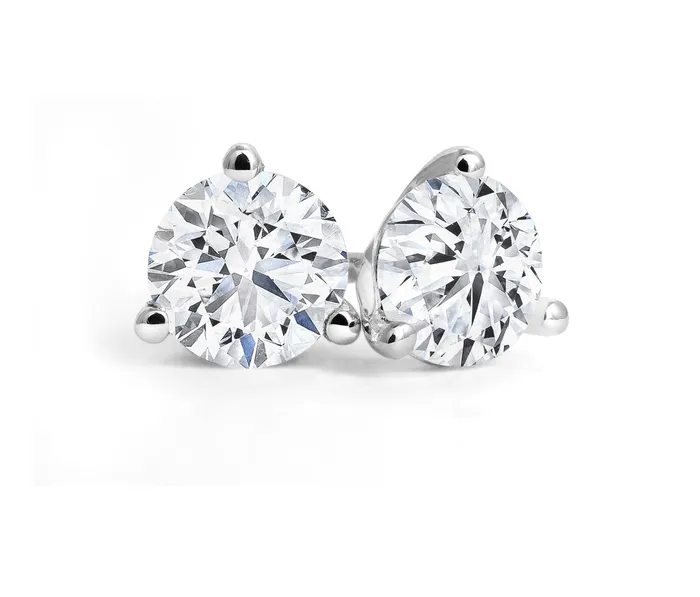 Earrings Canadian Rocks ThreeProng 034cttw Canadian Diamond Stud Earrings Earrings Canadian Rocks ThreeProng 034cttw Canadian Diamond Stud Earrings