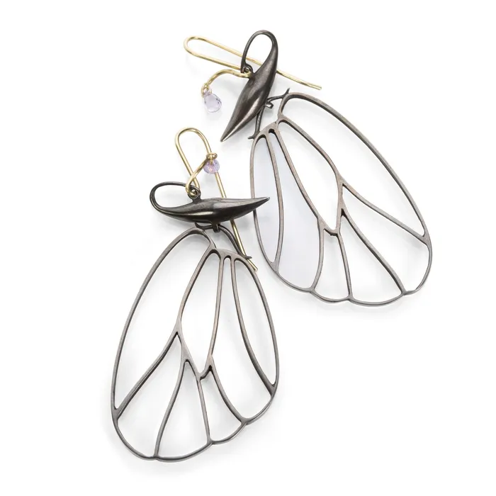 Earrings Gabriella Kiss Bronze Butterfly Cell Wing Earrings1