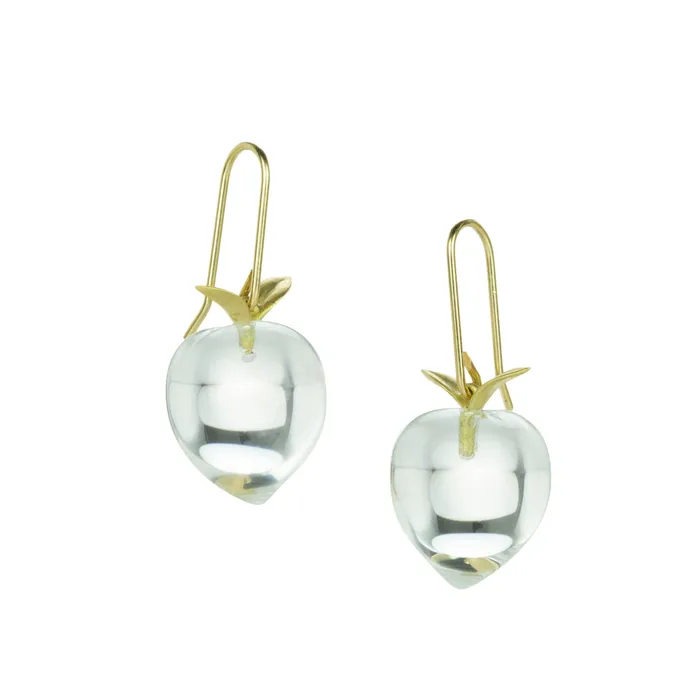Earrings Gabriella Kiss Crystal Plum Drop Earrings