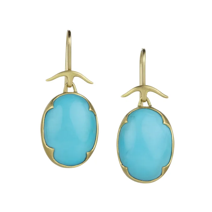 Earrings Gabriella Kiss Turquoise Scallop Drop Earrings