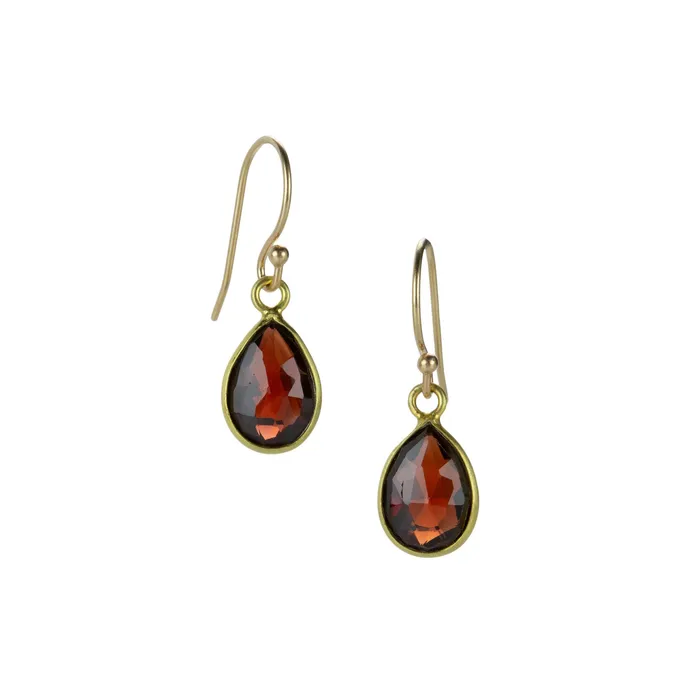Earrings Pear Shaped Garnet Earrings Margaret Solow