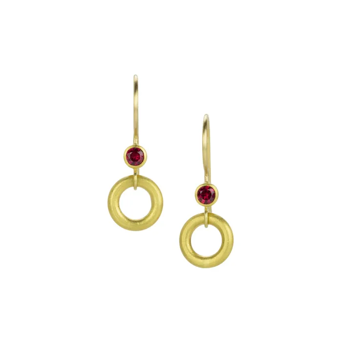 Earrings Ruby Jump Through Hoop Earrings Mallary Marks