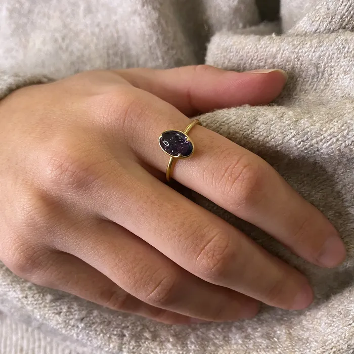 Gabriella Kiss Rings Oval Mauve Spinel Ring Gabriella Kiss Rings Oval Mauve Spinel Ring