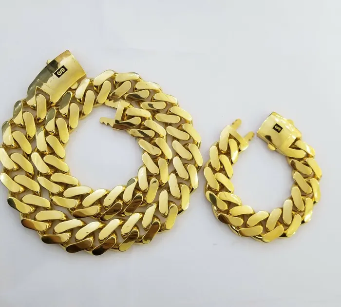 Gold and Diamond Bracelets 10k Heavy Gold Cuban Link Royal Monaco chain 23mm Bracelet 10kt Real gold set Gold and Diamond Bracelets 10k Heavy Gold Cuban Link Royal Monaco chain 23mm Bracelet 10kt Real gold set