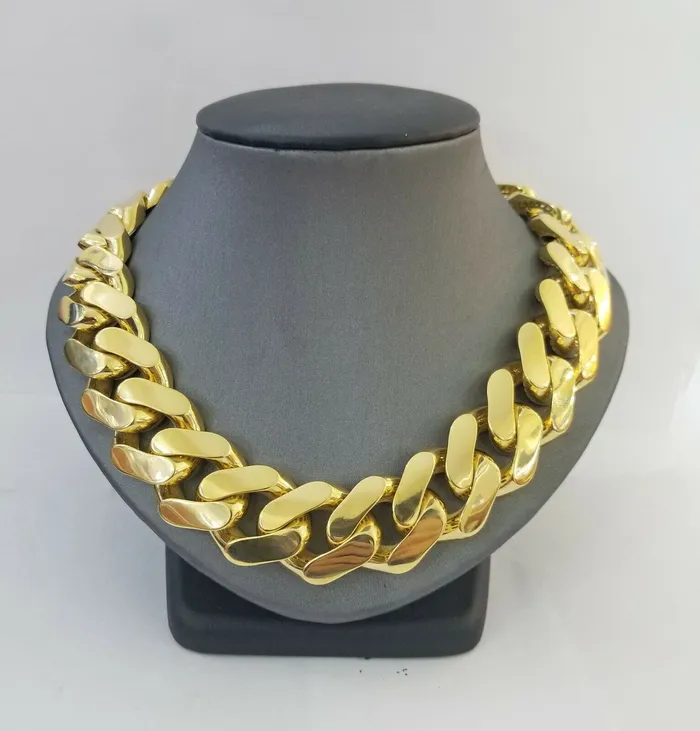 Gold and Diamond Bracelets 10k Heavy Gold Cuban Link Royal Monaco chain 23mm Bracelet 10kt Real gold set