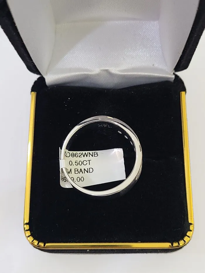 Gold and Diamond Rings REAL 14k White Gold Diamond Ring Size 10 Wedding Engagement Ring Mens