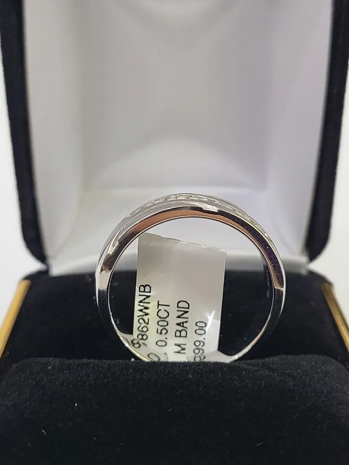 Gold and Diamond Rings REAL 14k White Gold Diamond Ring Size 10 Wedding Engagement Ring Mens
