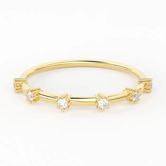Jalvi Co Rings Diamond Band in 14k Gold Stackable Gold Ring Gold Band White Diamond Ring Anniversary Gift Jalvi Co Rings Diamond Band in 14k Gold Stackable Gold Ring Gold Band White Diamond Ring Anniversary Gift