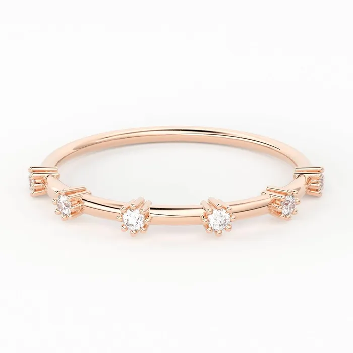 Jalvi Co Rings Diamond Band in 14k Gold Stackable Gold Ring Gold Band White Diamond Ring Anniversary Gift Jalvi Co Rings Diamond Band in 14k Gold Stackable Gold Ring Gold Band White Diamond Ring Anniversary Gift