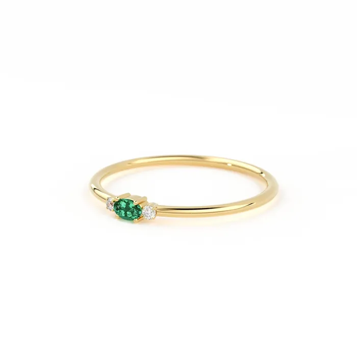 Jalvi Co Rings Emerald Ring Oval Emerald Ring 14K Gold Oval Cut Emerald with Surrounding Round Cut Diamonds Holiday Sale Jalvi Co Rings Emerald Ring Oval Emerald Ring 14K Gold Oval Cut Emerald with Surrounding Round Cut Diamonds Holiday Sale