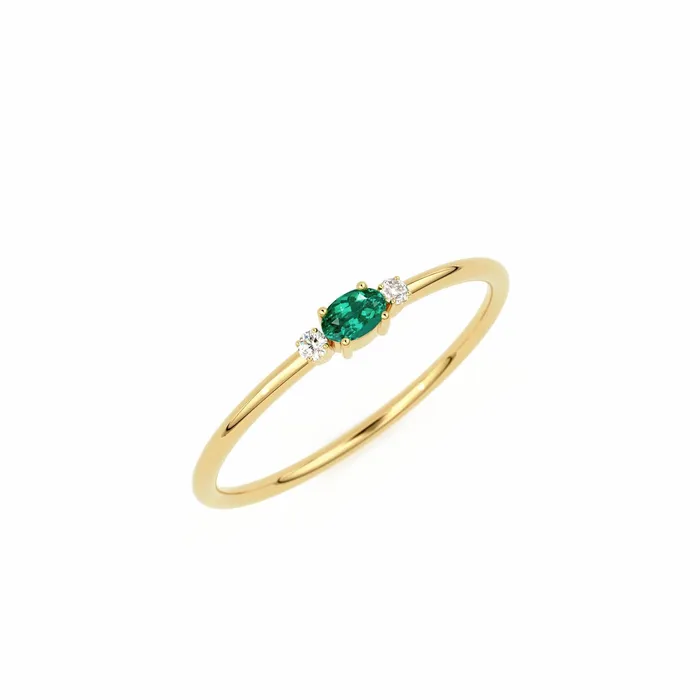 Jalvi Co Rings Emerald Ring Oval Emerald Ring 14K Gold Oval Cut Emerald with Surrounding Round Cut Diamonds Holiday Sale Jalvi Co Rings Emerald Ring Oval Emerald Ring 14K Gold Oval Cut Emerald with Surrounding Round Cut Diamonds Holiday Sale