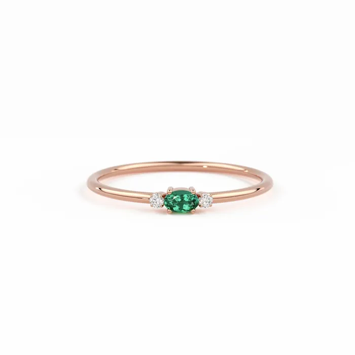 Jalvi Co Rings Emerald Ring Oval Emerald Ring 14K Gold Oval Cut Emerald with Surrounding Round Cut Diamonds Holiday Sale Jalvi Co Rings Emerald Ring Oval Emerald Ring 14K Gold Oval Cut Emerald with Surrounding Round Cut Diamonds Holiday Sale