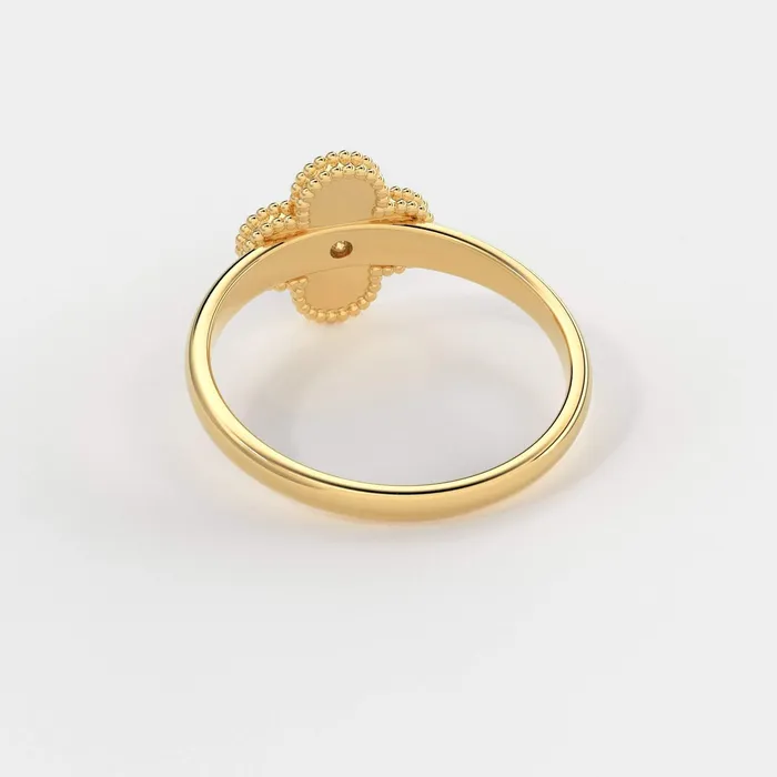 Jalvi Co Rings Four Leaf Clover Ring Ring Solitaire Diamond Ring for Women in 14k Gold Milgrain Solid Gold Ring Handmade 14k Gold Statement Ring Jalvi Co Rings Four Leaf Clover Ring Ring Solitaire Diamond Ring for Women in 14k Gold Milgrain Solid Gold Ring Handmade 14k Gold Statement Ring