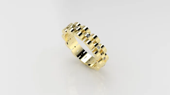 Jcm 21 jewelry 14K Gold Ring with 12 Diamonds 13mm each Rings