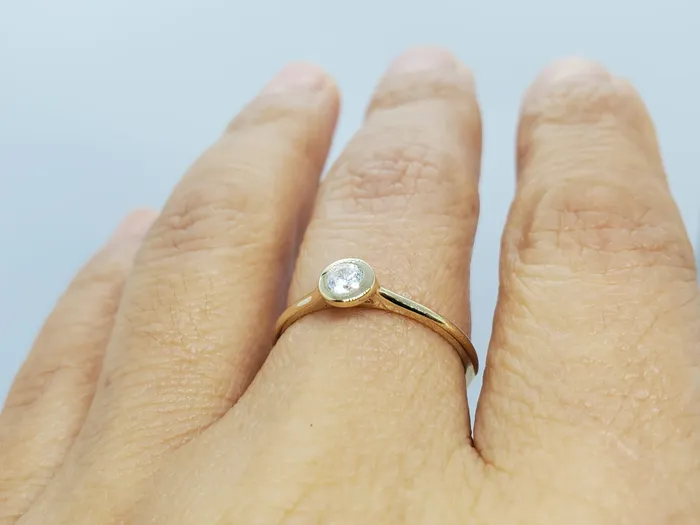 JCM DESIGN JEWELRY Rings 14k Yellow Gold ring with 1 Moissanite of 336mm it is very comfortable and elegant ideal for any occasion JCM DESIGN JEWELRY Rings 14k Yellow Gold ring with 1 Moissanite of 336mm it is very comfortable and elegant ideal for any occasion